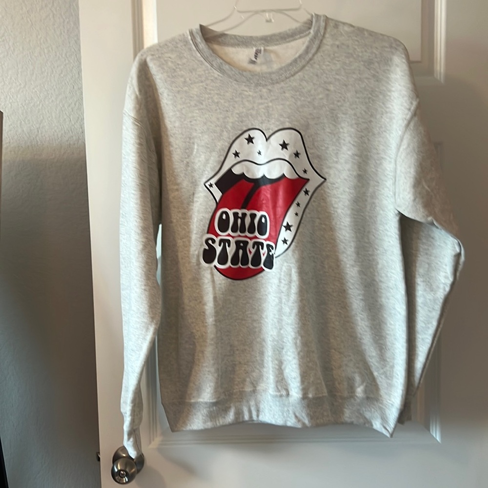 Jerzees Ohio State sweatshirt size large  heather gray active pull over sports